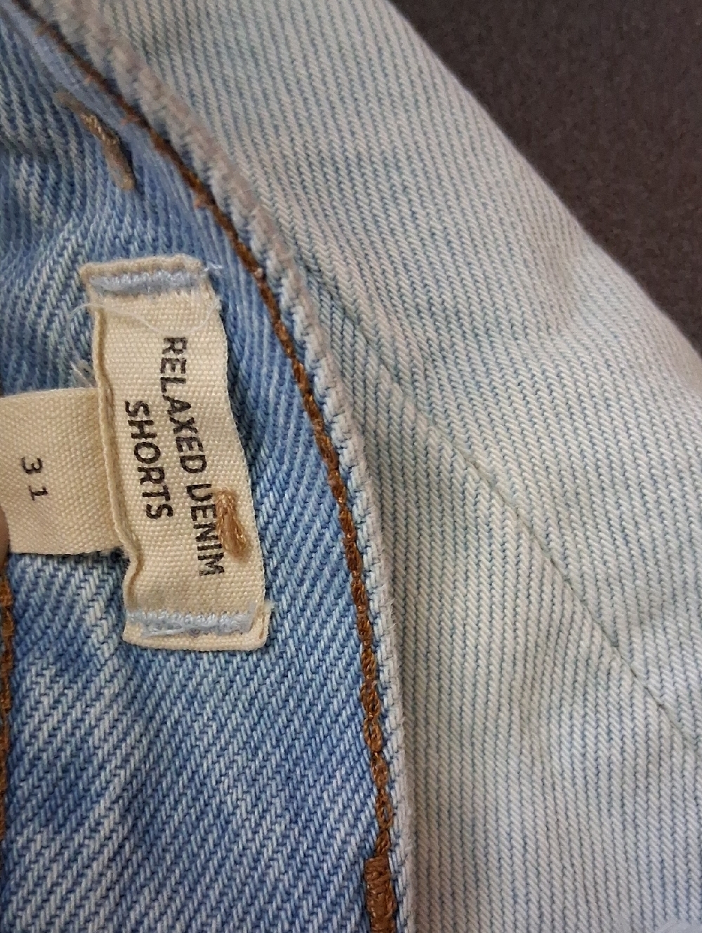 Madewell Relaxed Denim Shorts Light Wash Raw Hems 31 - Picture 7 of 10